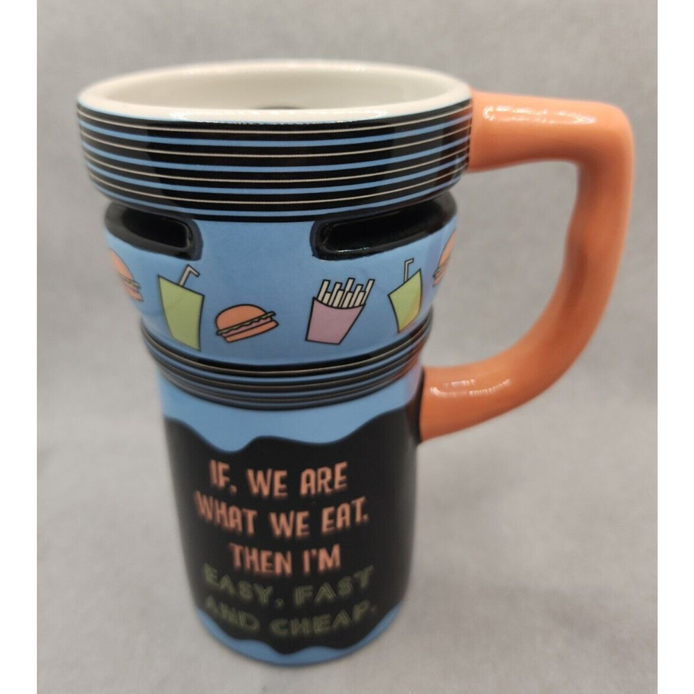 If we are what we eat, then I'm easy, fast and cheap 6.5 Tall Large Mug